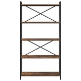 Bookshelf Smoked Oak 80 x 30 x 155 cm Engineered Wood 868415