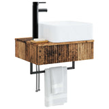 Wall-Mounted Wash Basin Old Wood 53 x 35 x 39 cm 890216