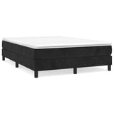 Box Spring Bed Frame Black Double Velvet 3121192