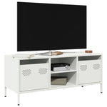 ZNTS TV Cabinet White 101.5x39x43.5 cm Cold-rolled Steel 851303