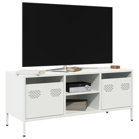 ZNTS TV Cabinet White 101.5x39x43.5 cm Cold-rolled Steel 851303