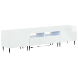 3 Piece LED TV Cabinet High Gloss White Engineered Wood 3416682