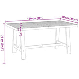 Dining Table NOAIN A-Shaped Legs 160x90x75 cm Solid Wood Pine 4100042