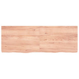 Wall Shelf Light Brown 140x50x cm Treated Solid Wood Oak 363705