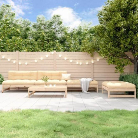 5 Piece Garden Lounge Set Solid Wood Pine 3186599