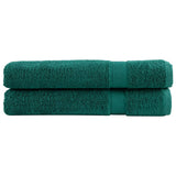 ZNTS Premium Sauna Towels SOLUND 2 pcs Green 80x200 cm 600 gsm 137338