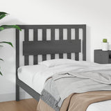 Bed Headboard Grey 105.5x4x100 cm Solid Wood Pine 818557