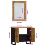 2 Piece Bathroom Furniture Set Solid Wood Mango 3200636
