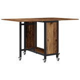 Folding Dining Table with Castors 130 x 80 x 76.5 cm steel PB 8006047