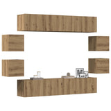 Wall Mounted TV cabinets 8 pcs Artisan Oak Engineered Wood 3328950