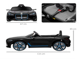 BMW i4 Licensed 12V Kids Electric Ride-On Car, with Remote Control, Portable Battery, Music, Horn, T3398P348391