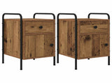 Bedside Cabinet 2 pcs Old Wood 35 x 36.5 x 61 cm 8007656