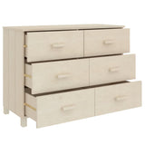 ZNTS Sideboard HAMAR Honey Brown 113x40x80 cm Solid Wood Pine 340448