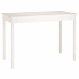 Dining Table White 110x55x75 cm Solid Wood Pine 814250