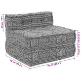 Modular Sofa Light Grey 70 x 70 x 56 cm Fabric 4019058