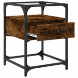 Bedside Cabinet Smoked Oak 40x40x55 cm Engineered Wood 846078