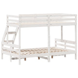 Bunk Bed without Mattress 90x200/120x200 cm White Solid Wood 3207186