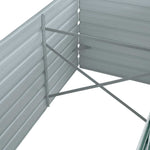 Garden Raised Bed Galvanised Steel 240x80x45 cm Green 44843