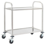 50913 2-Tier Kitchen Trolley 95x45x83,5 cm Stainless Steel