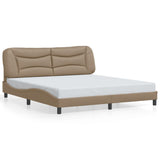 Bed Frame with LED without Mattress "Hvar" Cappuccino 180x200 cm 3213952