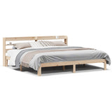 Bed Frame with Headboard without Mattress 200x200 cm 3306796