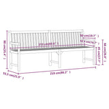 Garden benches 1-Seater 219 x 55.5 x 90 cm Solid Acacia Wood 316613