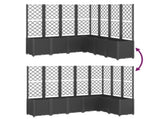 Garden Planter with Trellis Black 160x160x140 cm PP 367883