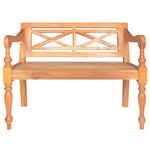 Batavia Bench 98 cm Solid Mahogany Wood Light Brown 246967