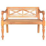 Batavia Bench 98 cm Solid Mahogany Wood Light Brown 246967