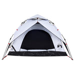 Camping Tent Dome 3-Person White Blackout Fabric Quick Release 4004180