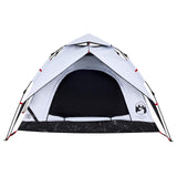 Camping Tent Dome 3-Person White Blackout Fabric Quick Release 4004180