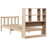 Bookcase Bed without Mattress 100x200 cm Solid Wood Pine 3321700