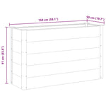 Garden Raised Bed WPC 150x50x91 cm Grey 43608
