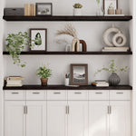 ZNTS Wall Shelf Dark Brown 180x40x cm Treated Solid Wood Oak 363838
