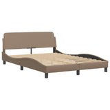 Bed Frame with LED without Mattress "Hvar" Cappuccino 120x200 cm 3213924