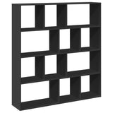 Book Cabinet Black 132x29x141.5 cm Engineered Wood 3310308