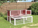 Rabbit Hutch Mocha 102x90x84.5 cm Solid Wood Pine 172285