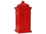 Pillar Letterbox Aluminium Vintage Style Rustproof Red 43891