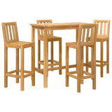 Outdoor Bar Set 5 pcs Untreated Solid Teak Wood 3422499