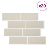 Decorative Stickers 20 pcs Beige 29 x 21 cm 42046154