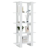 Book Cabinet/Room Divider High Gloss White 80x30x160 cm 811571
