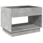 ZNTS Coffee Table with Infinity LED Concrete Grey 70x50x50 cm 847661