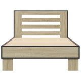 Bed Frame without Mattress Sonoma Oak 75x190 cm Small Single 845658
