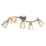 Ceiling Lamp with Transparent Glass Shades for 5 E14 Bulbs Tulip 289233