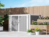 4.7 x 2.5FT Garden Shed, Double Bin Storage Shed with Lockable Doors, Outdoor Small Shed with T3398P315444