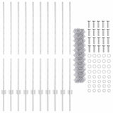 Fence and Post Silver 1.2 x 10 m Steel 3336297