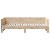 Pull-out Day Bed Natural 180 x 200 cm Solid Pine Wood 8004795