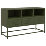 TV Cabinet Olive Green 100.5x39x60.5 cm Steel 846546