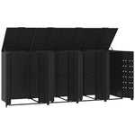 Wheelie Bin Storage for 4 Bins Black 276x79x117 cm Steel 3279979