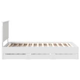 Bed Frame with Drawer White 100 x 200 cm Engineer Wood 3411145
